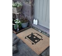 Artsy Mats Campervan Country Size Coir Doormat in Grey | Size: 60 cm x 90 cm Artsy Mats Grey 60 cm x 90 cm
