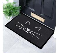 Artsy Mats Cat Face Pattern Indoor & Outdoor Door Mat - Incredibly Durable & Weatherproof Doormats - Non Slip Mat, (70x40 cm)