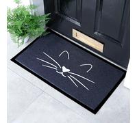 Artsy Mats Cat Face Pattern Indoor & Outdoor Door Mat - Incredibly & Weatherproof Doormats - Non Slip Mat, (70x40 cm)