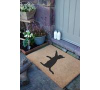 Artsy Mats Cat Large Country Size Coir Doormat in Grey | Size: 60 cm x 90 cm Artsy Mats Grey 60 cm x 90 cm