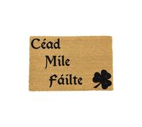 Artsy Mats Cead Mile Failte Doormat - Regular 60x40cm in Black | Size: 40 cm x 60 cm Artsy Mats Black 40 cm x 60 cm