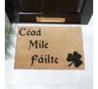 Artsy Mats - Cead Mile FailteDoormatt - Features Tufted Coconut Fibre - Non-Slip Rubber Backed Doormats - Heavy Duty, Decorative OutDoormats, (60x40cm)