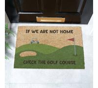 Artsy Mats Check The Golf Course Doormat (60 x 40cm) in Brown | Size: 40 cm x 60 cm Artsy Mats Brown 40 cm x 60 cm