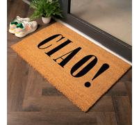 Artsy Mats Ciao Country Size Coir Doormat in Grey | Size: 60 cm x 90 cm Artsy Mats Grey 60 cm x 90 cm