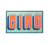 Artsy Mats - Ciao Indoor Washable Doormat - Superior Absorption Non Slip Mat - Dirt Trapper Heavy Duty Floor Mat - Perfect for Hallway, Doorway, & Kitchen Mat, (80x50cm)