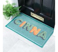 Artsy Mats Cinna Doormat (70 x 40cm) in Green | Size: 40 cm x 70 cm Artsy Mats Green 40 cm x 70 cm