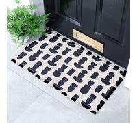 Artsy Mats Clay Bowl Abstract Pattern Indoor & Outdoor Doormat - 70x40cm in White | Size: 40 cm x 70 cm Artsy Mats White 40 cm x 70 cm