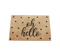 Artsy Mats Coir Doormat - Oh Hello Welcome Mat - Front Door Mat Tufted Coconut Fibre - Heavy Duty Non Slip Door Mat with Natural Rubber Backing - Decorative Indoor Doormat (60 x 40 cm)