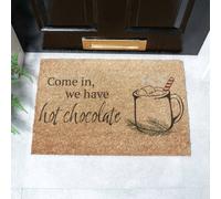 Artsy Mats Come In, We Have Hot Chocolate Coir Doormat (60 x 40cm) in Brown | Size: 40 x 60 cm Artsy Mats Brown 40 x 60 cm