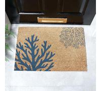 Artsy Mats - Coral Coir Doormat - Made from Tufted Coconut Fibre - Non-Slip Natural Rubber Backed Doormats Indoor - Heavy Duty, Decorative OutDoormats, (60x40cm)