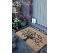 Artsy Mats Country Home Tree of Life Extra Large Doormat in Black | Size: 60 cm x 90 cm Artsy Mats Black 60 cm x 90 cm