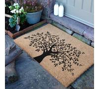 Artsy Mats - Country Large Tree Of Life Coir Door Mat - Made from Tufted Coconut Fibre - Non-Slip Natural Rubber Backed Door Mats Indoor - Decorative Outdoor Mats, (90x60cm)