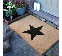 Artsy Mats - Country Star Coir Door Mat - Made from Tufted Coconut Fibre - Non-Slip Natural Rubber Backed Door Mats Indoor - Decorative Outdoor Mats, (90x60cm)