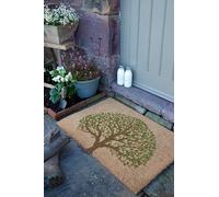Artsy Mats - Country Tree of Life Coir Doormat - Made from Tufted Coconut Fibre - Non-Slip Natural Rubber Backed Door Mats Indoor - Decorative Outdoor Mats, (90x60cm)