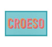 Artsy Mats Croeso Welsh Doormat - Natural Coconut Fibre Entrance Mat with Non-Slip Rubber Backing, Reduced Shedding, Durable Indoor & Outdoor Sheltered Door Mat, 70 x 40cm