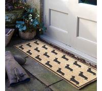 Artsy Mats Dachshund Pattern Coir Doormat (120 x 40cm) in Brown | Size: 40 cm x 120 cm Artsy Mats Brown 40 cm x 120 cm