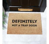 Artsy Mats - Definitely Not A Trap Door - Made from Tufted Coconut Fibre - Non-Slip Natural Rubber Backed Door Mats Indoor - Heavy Duty, Decorative Outdoor Mats (60x40cm)