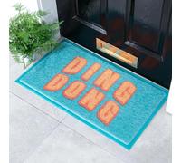 Artsy Mats Ding Dong Pattern Indoor & Outdoor Doormat - Incredibly & Weatherproof Doormats - Washable Non Slip Mat, (70x40cm)