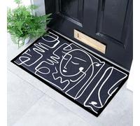 Artsy Mats Face Lines Abstract Pattern Indoor & Outdoor Door Mat - Incredibly Durable & Weatherproof Doormats - Non Slip Mat, (70x40 cm)