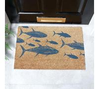 Artsy Mats - Fish Coir Doormat - Made from Tufted Coconut Fibre - Non-Slip Natural Rubber Backed Doormats Indoor - Heavy Duty, Decorative OutDoormats, (60x40cm)