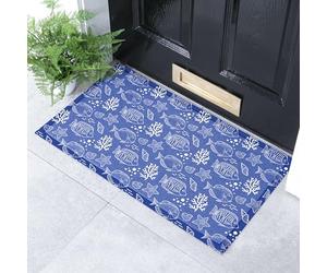 Artsy Mats Fish Pattern Indoor & Outdoor Doormat - Incredibly & Weatherproof Doormats - Non Slip Mat, (70x40cm)