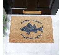 Artsy Mats Fishing Friends Welcome Doormat (60 x 40cm) in Brown | Size: 40 cm x 60 cm Artsy Mats Brown 40 cm x 60 cm