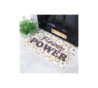 Artsy Mats Flower Power Doormat (70 x 40cm) in Yellow | Size: 40 cm x 70 cm Artsy Mats Yellow 40 cm x 70 cm