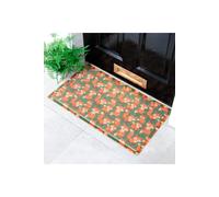 Artsy Mats Fox Pattern Doormat (70 x 40cm) in Orange | Size: 40 cm x 70 cm Artsy Mats Orange 40 cm x 70 cm