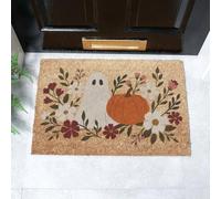 Artsy Mats Ghost Floral Doormat (60x40cm) in Brown | Size: 40 cm x 60 cm Artsy Mats Brown 40 cm x 60 cm