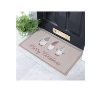 Artsy Mats Gnome Merry Christmas Doormat in Beige | Size: 40 cm x 70 cm Artsy Mats Beige 40 cm x 70 cm