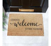 Artsy Mats Grandkids Welcome Others Tolerated Doormat (60 x 40cm) in Brown | Size: 40 cm x 60 cm Artsy Mats Brown 40 cm x 60 cm