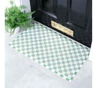 Artsy Mats Green Check Pattern Indoor & Outdoor Door Mat - Incredibly Durable & Weatherproof Doormats - Non Slip Mat, (70x40 cm)