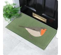 Artsy Mats Green Robin Pattern Indoor & Outdoor Door Mat - Incredibly Durable & Weatherproof Doormats - Non Slip Mat, (70x40 cm)