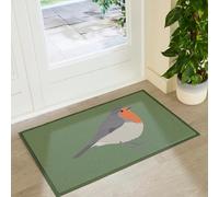 Artsy Mats Green Robin Pattern Indoor & Outdoor Door Mat - Incredibly & Weatherproof Doormats - Non Slip Mat, (90x60 cm)