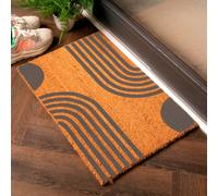 Artsy Mats Grey Abstract Lines & Semi Circles Doormat | Size: 40 cm x 60 cm Artsy Mats Grey 40 cm x 60 cm