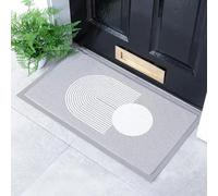 Artsy Mats Grey Abstract Sphere Pattern Indoor & Outdoor Door Mat - Incredibly & Weatherproof Doormats - Non Slip Mat, (70x40 cm)