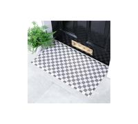 Artsy Mats Grey Check Doormat (70 x 40cm) | Size: 40 cm x 70 cm Artsy Mats Grey 40 cm x 70 cm