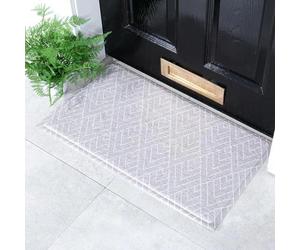 Artsy Mats Grey Geometric Pattern Indoor & Outdoor Door Mat - Incredibly & Weatherproof Doormats - Non Slip Mat, (70x40 cm)