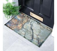 Artsy Mats Grey Slate Pattern Indoor & Outdoor Door Mat - Incredibly & Weatherproof Doormats - Non Slip Mat, (70x40 cm)