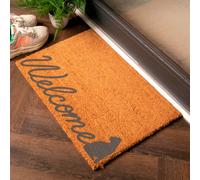 Artsy Mats Grey Welcome Scribble Cat Doormat | Size: 40 cm x 60 cm Artsy Mats Grey 40 cm x 60 cm