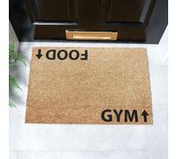 Artsy Mats Gym addict doormat - Regular 60x40cm in Black | Size: 40 cm x 60 cm Artsy Mats Black 40 cm x 60 cm