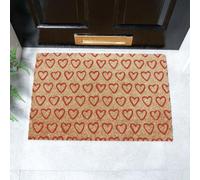 Artsy Mats Hearts Doormat (60 x 40cm) in Brown | Size: 40 cm x 60 cm Artsy Mats Brown 40 cm x 60 cm