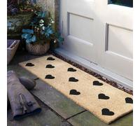 Artsy Mats Hearts Patio Doormat in Beige | Size: 40 cm x 120 cm Artsy Mats Beige 40 cm x 120 cm