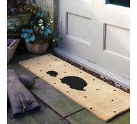 Hedgehog Spots Double Door Mat Artsy Mats Beige 40cm x 120cm