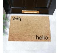 Artsy Mats - Hello, Bye Doormat - Made from Tufted Coconut Fibre - Non-Slip Natural Rubber Backed Door Mats Indoor - Heavy Duty, Decorative Outdoor Mats (60x40cm)
