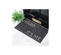 Artsy Mats Hello It's Me Doormat (70 x 40cm) in Black | Size: 40 cm x 70 cm Artsy Mats Black 40 cm x 70 cm