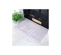 Artsy Mats Hello Scribble Doormat (70 x 40cm) in Grey | Size: 40 cm x 70 cm Artsy Mats Grey 40 cm x 70 cm