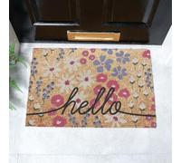 Artsy Mats Hello Scribbly Floral Coir Doormat (60 x 40cm)