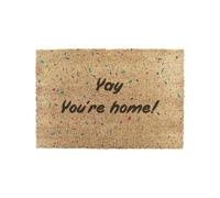 Artsy Mats - Hey Pumpkin Doormatt - Features Tufted Coconut Fibre - Non-Slip Rubber Backed Doormats - Heavy Duty, Decorative OutDoormats, (60x40cm)