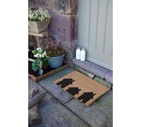 Artsy Mats Home is where the heart is Doormat in Black | Size: 40 cm x 60 cm Artsy Mats Black 40 cm x 60 cm